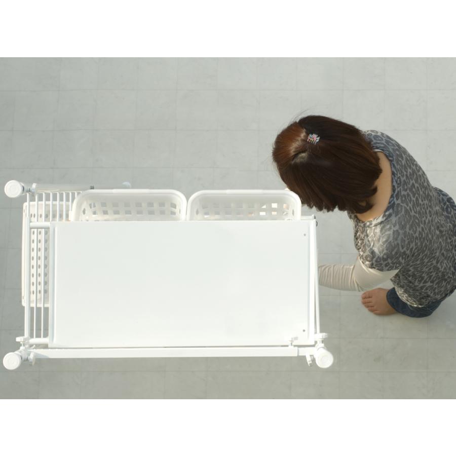 突っ張り ランドリーラック 幅64.5-90cm サニタリーラック 洗濯