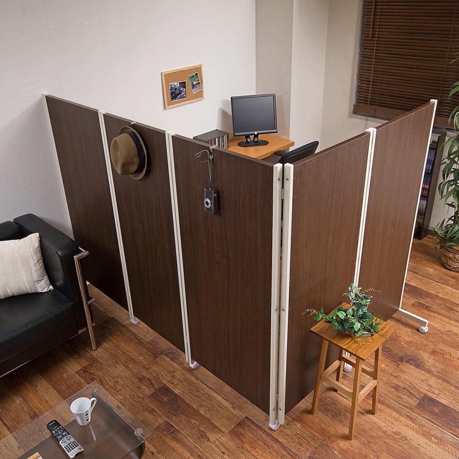 パーテーション キャスター付きパーテーション 5連 高さ145cm （ 自立