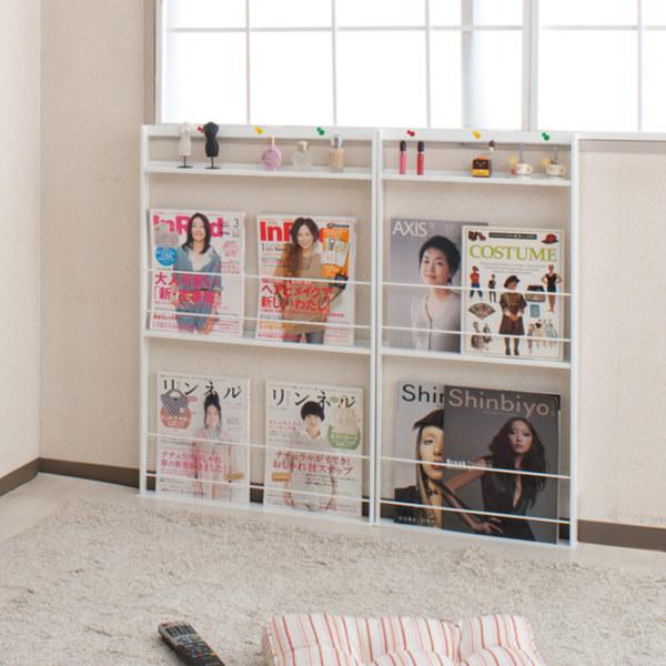 超薄型 壁面収納 ミニマガジンラック 幅59cm （ 本棚 オープンラック
