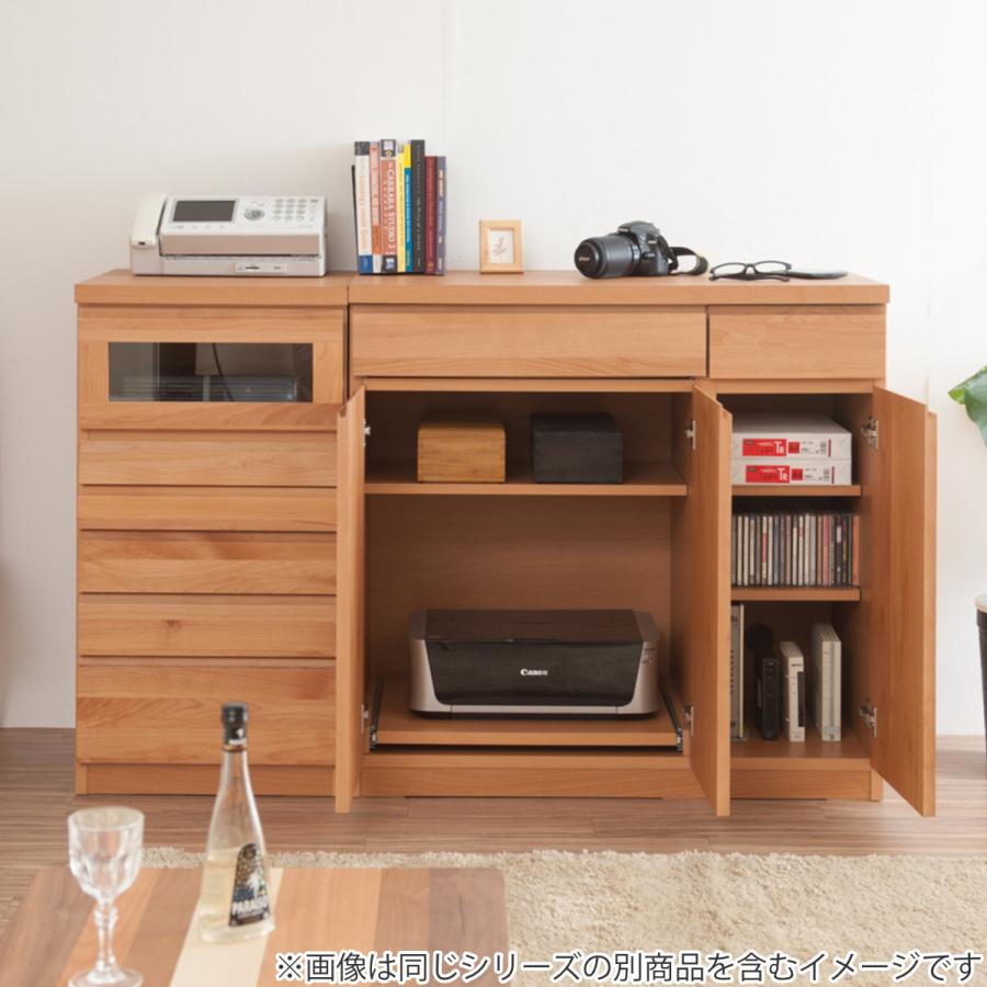 キャビネット 天然木アルダー チェスト 幅45cm （ 電話台 ルーター収納 サイドチェスト リビング収納 日本製 【字】 完成品 ）