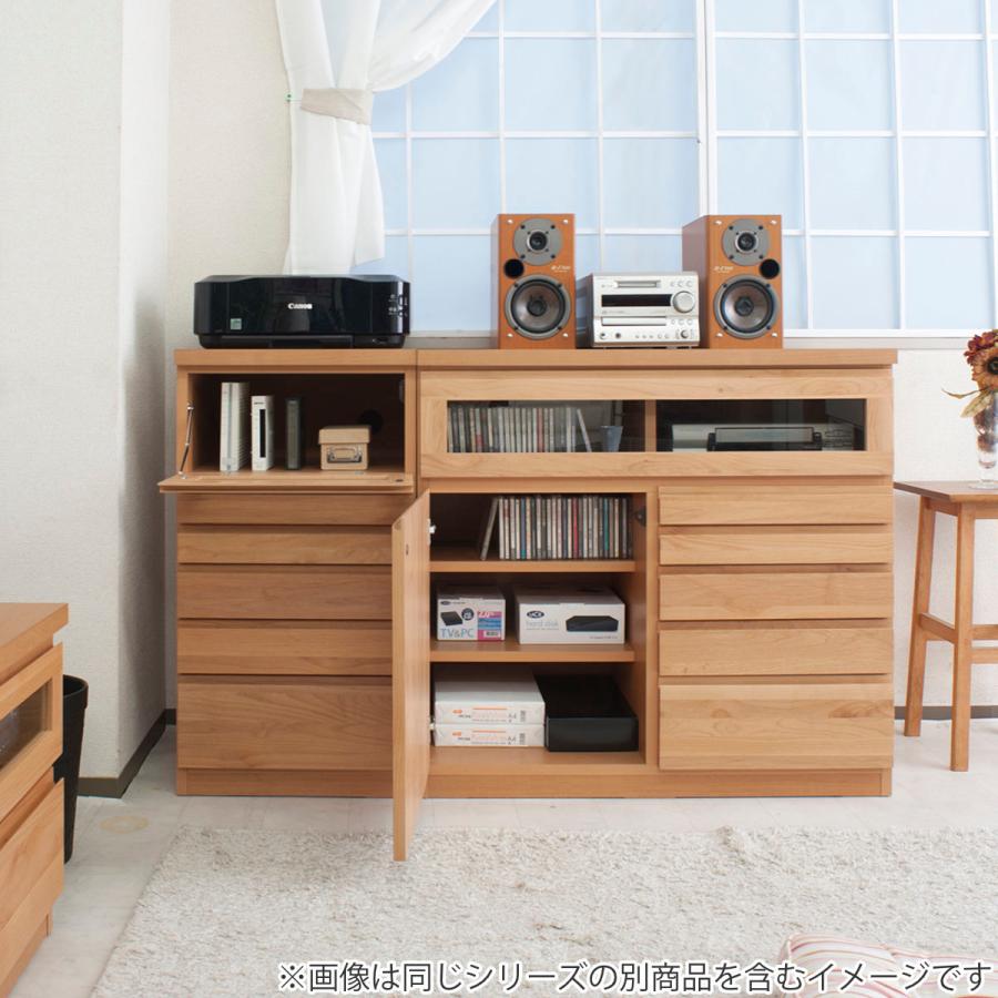 キャビネット 天然木アルダー チェスト 幅45cm （ 電話台 ルーター収納 サイドチェスト リビング収納 日本製 【字】 完成品 ）