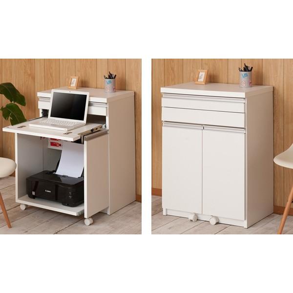 パソコンデスク PCデスク キャビネット型 スタイリッシュ 幅60cm