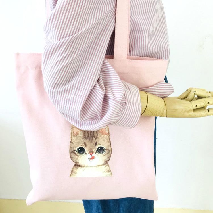 こねこ トートバッグ ショルダーバッグ イエロー 子猫 ネコ 猫好きな人