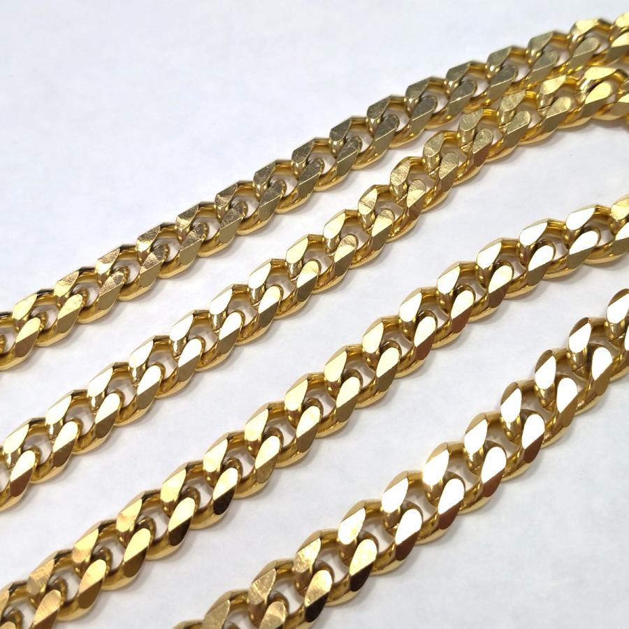 ゴールドネックレス 7mm幅 60cm チェーンネックレス 喜平ネックレス