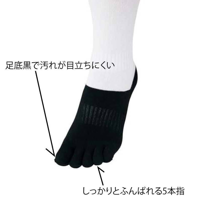 ゼット（ZETT） 5本指 底黒 野球 ソックス 3足組 アンダーソックス