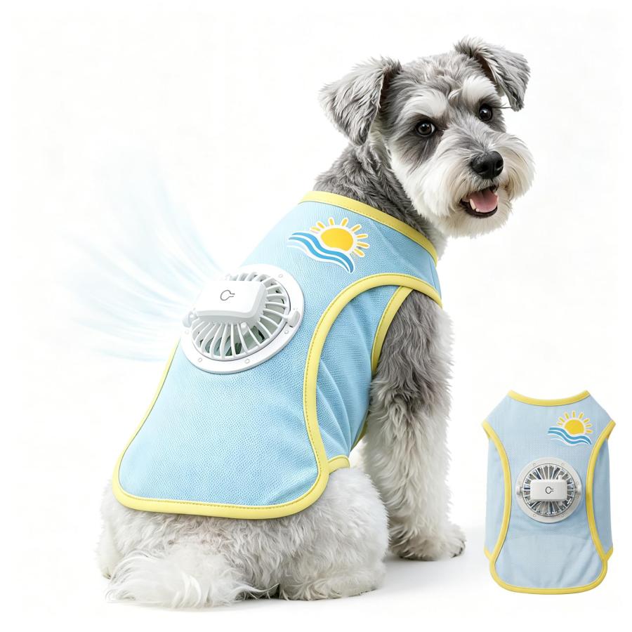 犬用空調服 ファン付きベスト 冷却ベスト ペット服 空調ウェア 犬服 猫