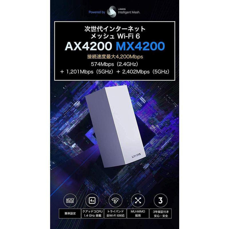 VGP 2022受賞 Linksys Wi-Fi 6 ルーター 無線LAN メッシュ対応 トライ