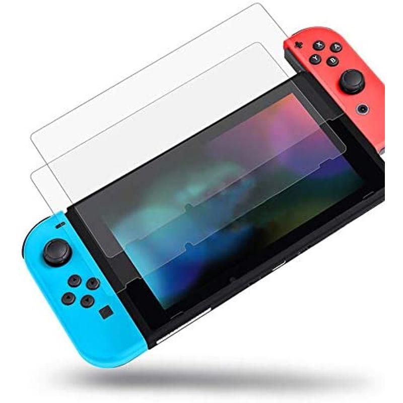 おまけ付】 2枚入り Nintendo Switch用 保護 ガラスフィルム スイッチ 任天堂ニンテンドー 撥水撥油 強靭9H 0.3mm 指紋防止  飛 ニンテンドー3DS