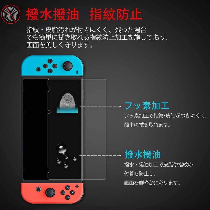 任天堂 スイッチ Switch ブルーライト フィルム 9H 抗菌 2枚