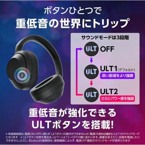 「新品」ソニー Sony WH-ULT900N BC ワイヤレスノイズキャンセリングステレオヘッドセット ULT WEAR ブラック｜colorfulstar｜12