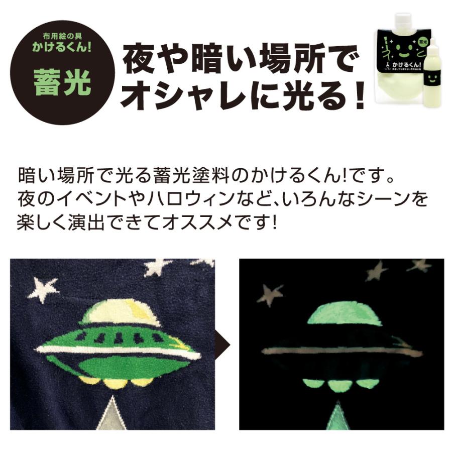 大容量 蓄光 光る 塗料 光る塗料 布用絵の具かけるくん！蓄光 100g 高