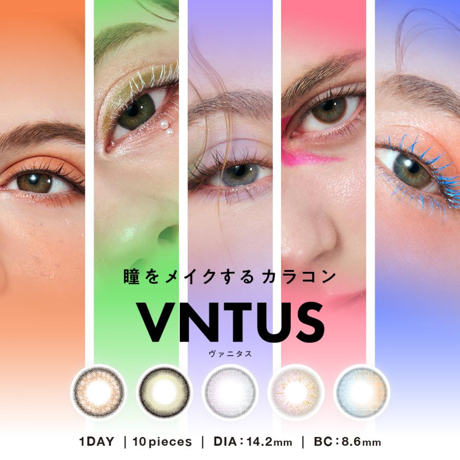 1100円OFFクーポン カラコン ワンデー  度あり ヴァニタス 1箱10枚入り 14.2mm BC8.6  ブラウン | VNTUS