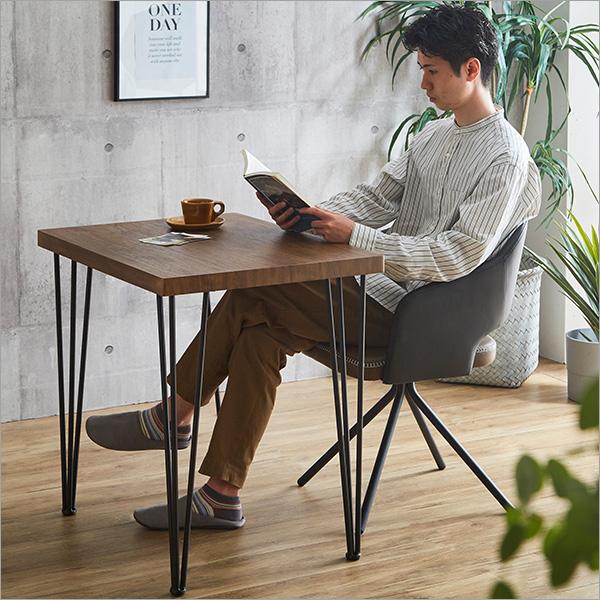ダイニングセット 1人用 2点セット 幅75cm テーブル レザー調 ダイニングセット 1人用 2点セット 幅75cm テーブル レザー調