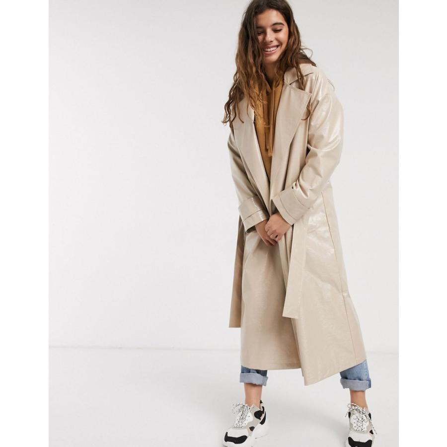開店記念セール! エイソス コート レディース ASOS DESIGN vinyl trench coat in nude エイソス ASOS, スポーツマート 0f73bdd9
