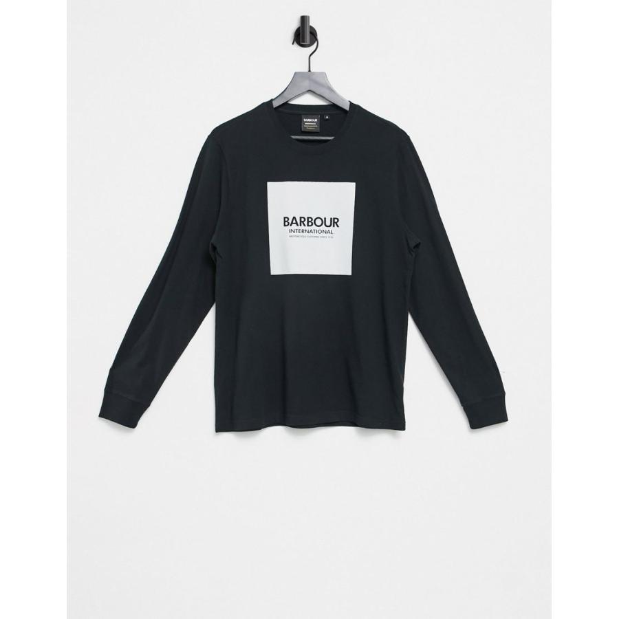 バブアー 長袖tシャツ メンズ Barbour International Block Print Long Sleeve T Shirt In Black エイソス Asos ブラック 黒 C バブアー 長袖tシャツ メンズ Barbour International Block Print Long Sleeve T Shirt In Black エイソス Asos ブラック 黒
