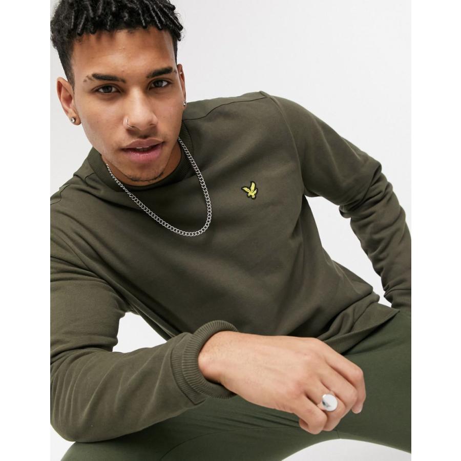 新版 ライルアンドスコット スウェット トレーナー メンズ Lyle Scott Ripstop Panel Crew Neck Sweat Shirt In Green エイソス Asos グリーン 緑 メール便なら送料無料 Mail Alrayan University Edu Ye