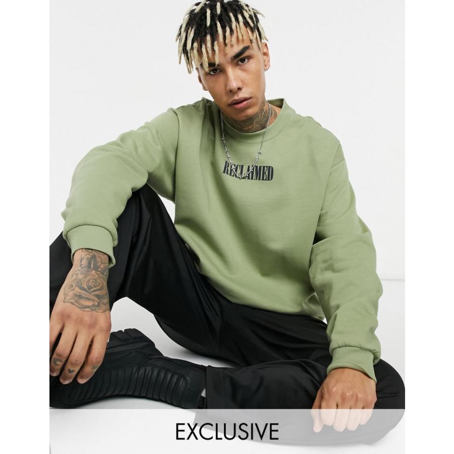 新品即決 リクレイムドヴィンテージ スウェット トレーナー メンズ Reclaimed Vintage Inspired Logo Sweat In Khaki エイソス Asos カーキ 爆売り Www Kslcity Com My