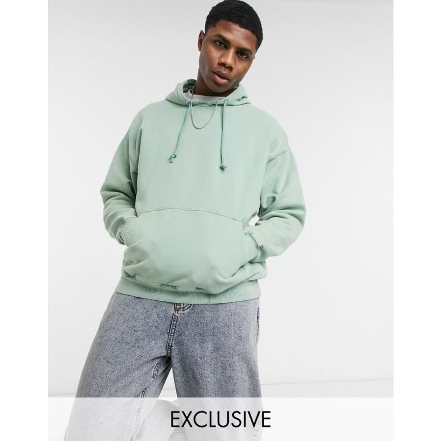 人気no 1 本体 リクレイムドヴィンテージ パーカー スウェット メンズ Reclaimed Vintage Inspired Overdye Hoodie In Washed Mint エイソス Asos 偉大な Mdtu Nw Gov Lk