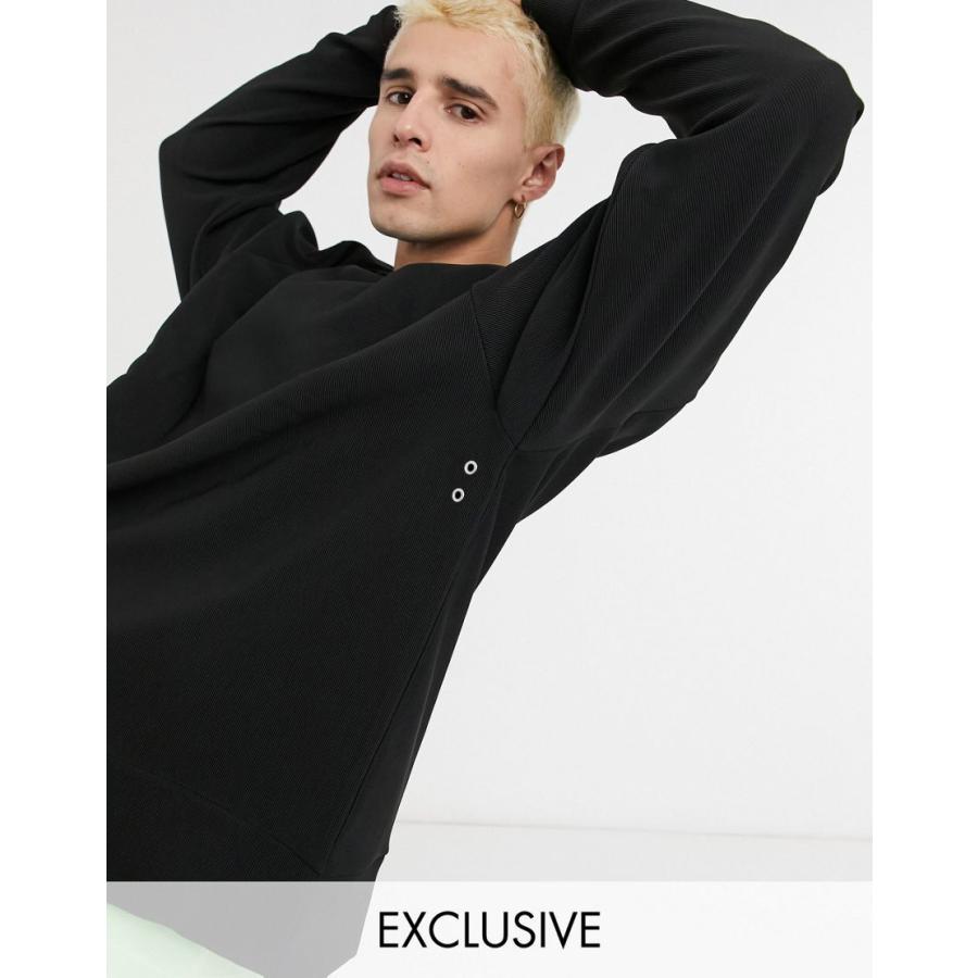 Rakuten コリュージョン スウェット トレーナー メンズ Collusion Oversized Sweatshirt In Rib Fabric In Black Co Ord エイソス Asos ブラック 黒 魅了 Appdevel Saffronfix Com