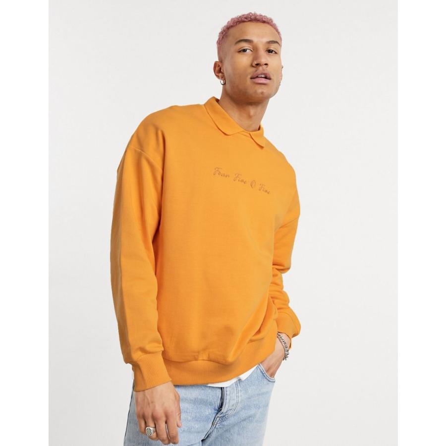 エイソス スウェット トレーナー メンズ Asos 4505 Sweatshirt With Collar エイソス Asos オレンジ C Colors Kira 通販 Yahoo ショッピング