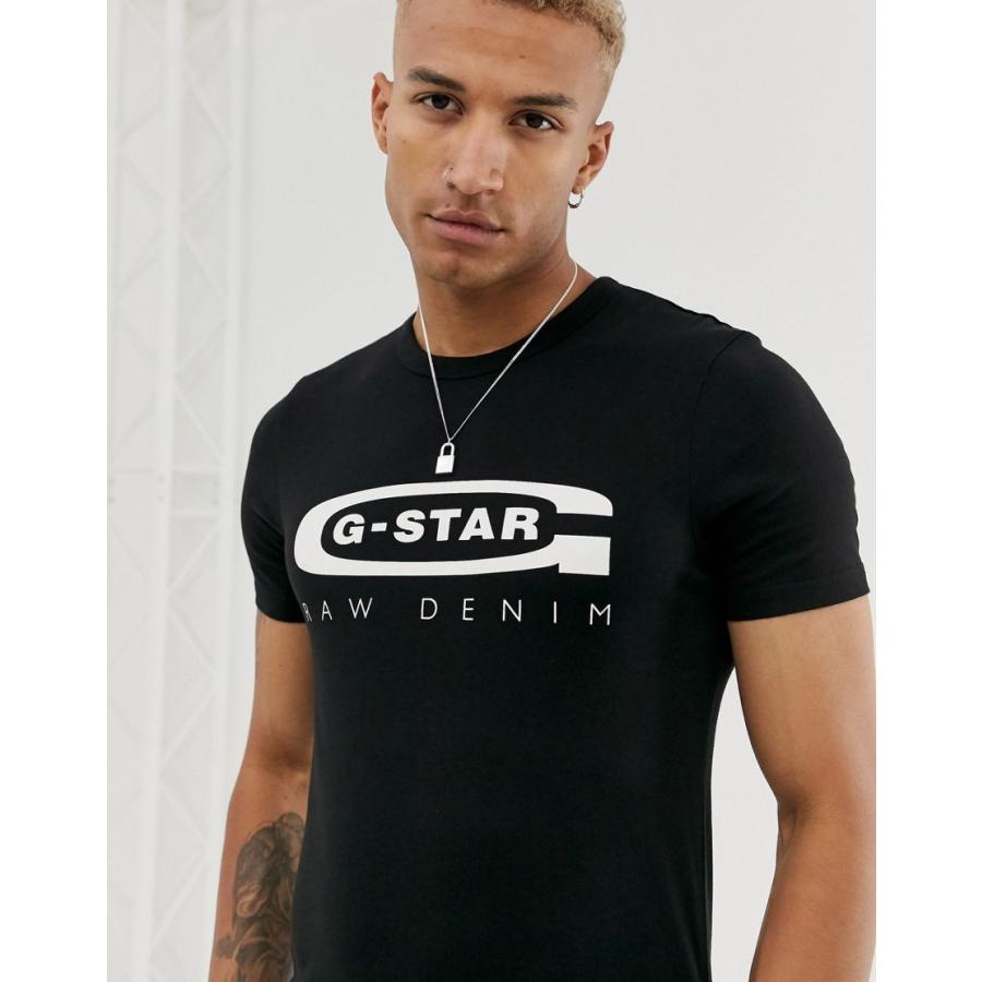 週間ランキング１位獲得 ジースター 半袖tシャツ メンズ G Star Graphic 4 Organic Cotton Chest Logo Slim Fit T Shirt In Black エイソス Asos ブラック 黒 C Colors Kira 通販 Yahoo ショッピング 限定セール Karmagazine Net