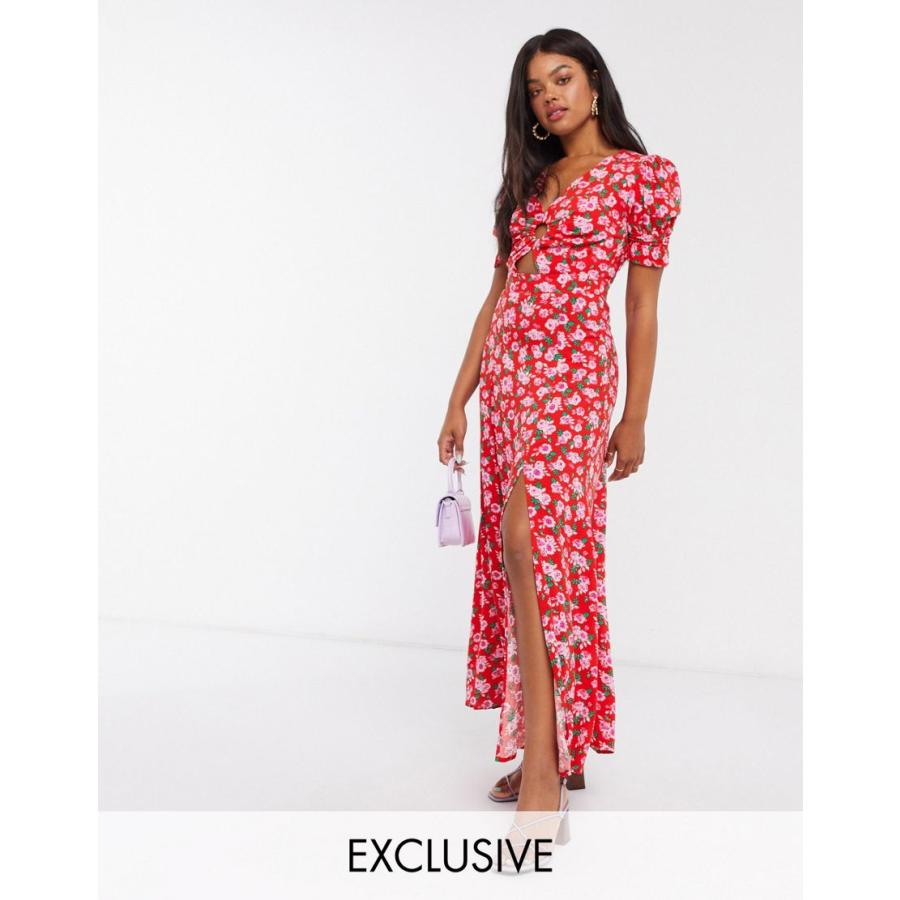 cut out maxi dress with thigh split