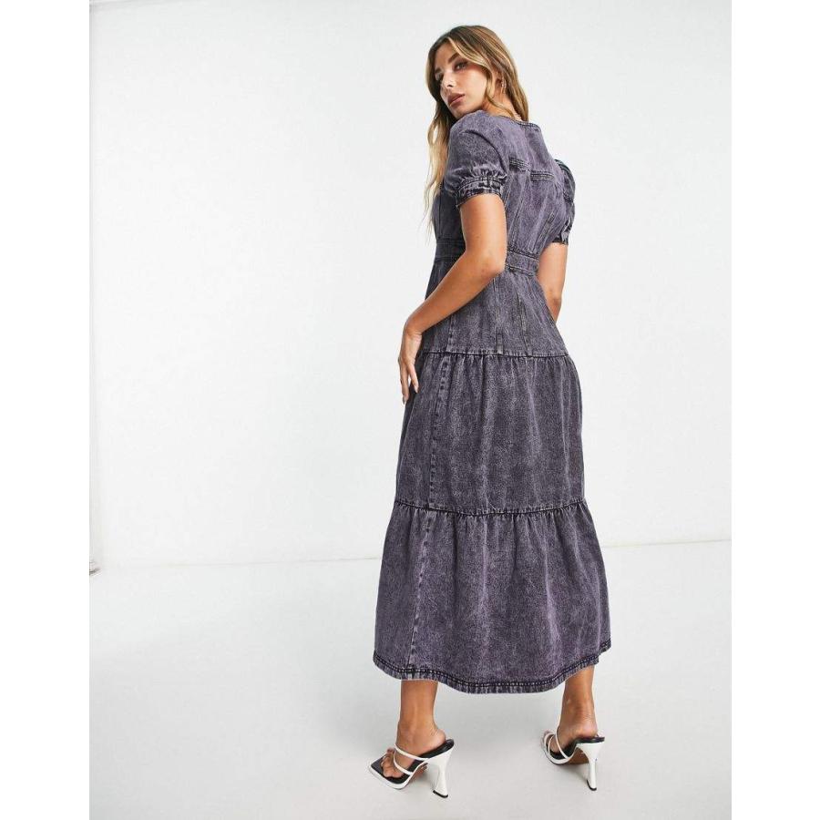 ホイッスルズ ミディドレス レディース Whistles structured maxi denim dress in acid wash