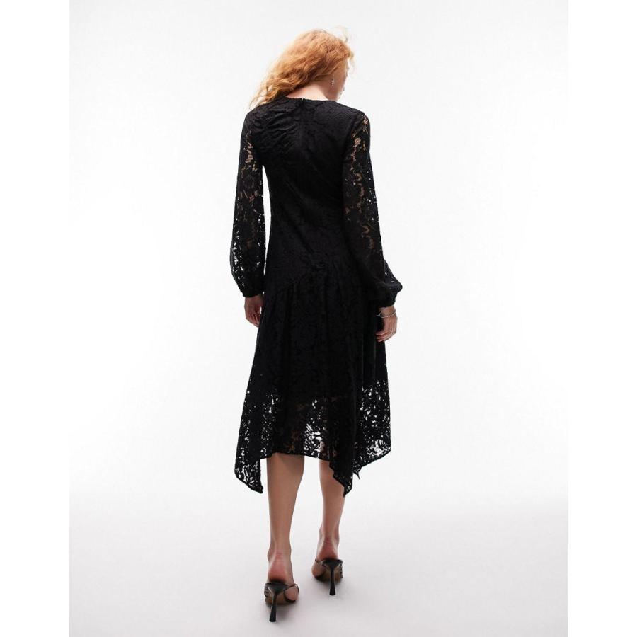 トップショップ ミディドレス レディース Topshop ruched lace long