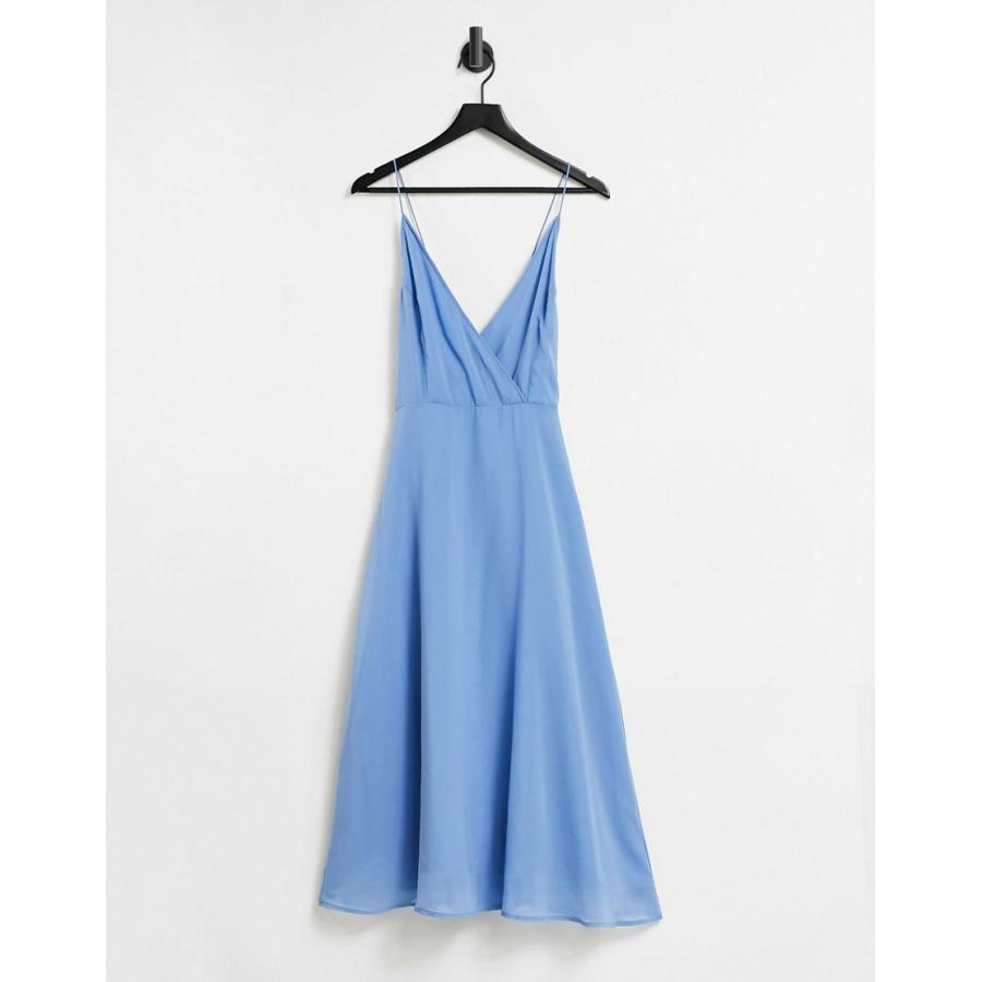 最新の激安 エイソス ミディドレス レディース Asos Design Cami Wrap Midi Dress With Lace Up Back エイソス Asos 期間限定 半額以下 Www Skylanceronline Com