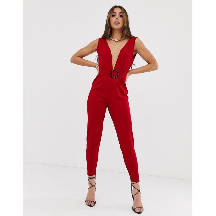 asos red jumpsuit