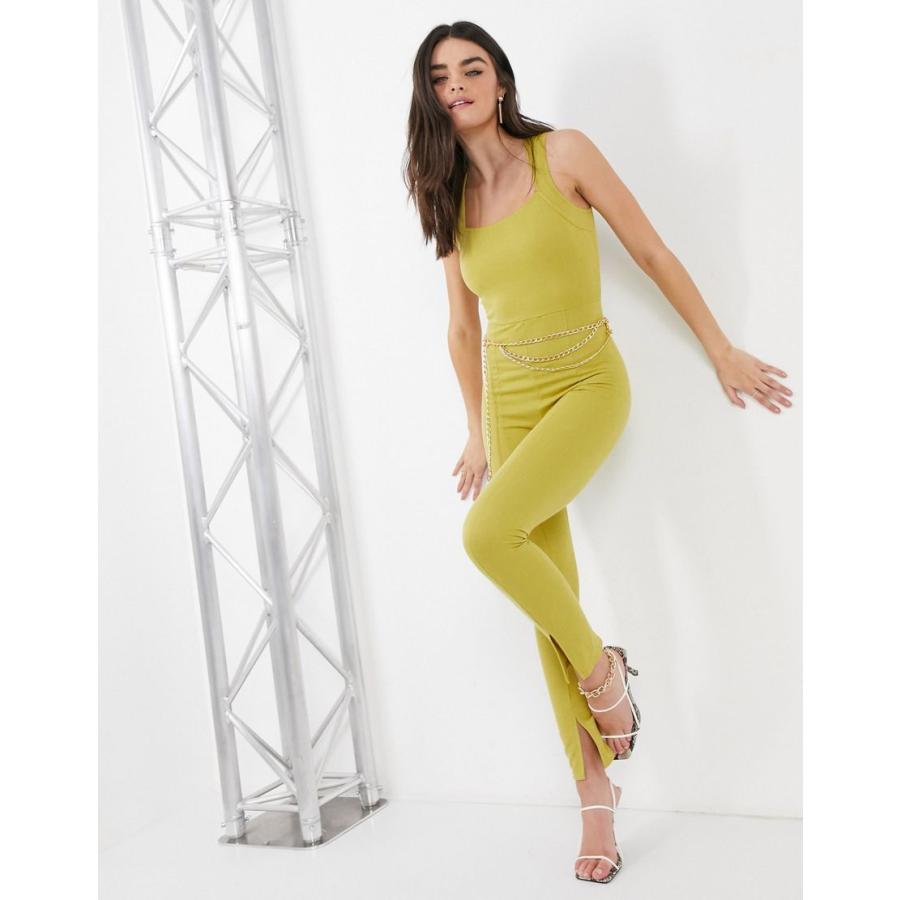 エイソス ロンパース ジャンプスーツ レディース Asos Design Square Neck Chain Belt Jumpsuit With Split Leg エイソス Asos C エイソス ロンパース ジャンプスーツ レディース Asos Design Square Neck Chain Belt Jumpsuit With Split Leg