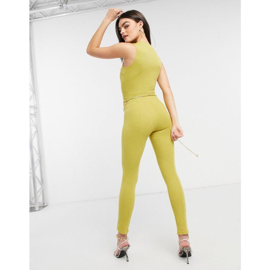 エイソス ロンパース ジャンプスーツ レディース Asos Design Square Neck Chain Belt Jumpsuit With Split Leg エイソス Asos C エイソス ロンパース ジャンプスーツ レディース Asos Design Square Neck Chain Belt Jumpsuit With Split Leg