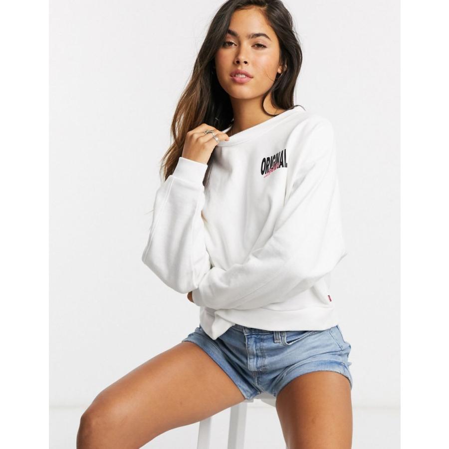リーバイス パーカー スウェット トレーナー レディース Levi S Diana Sweatshirt In White エイソス Asos ホワイト 白 Repuestosyaccesorios Online