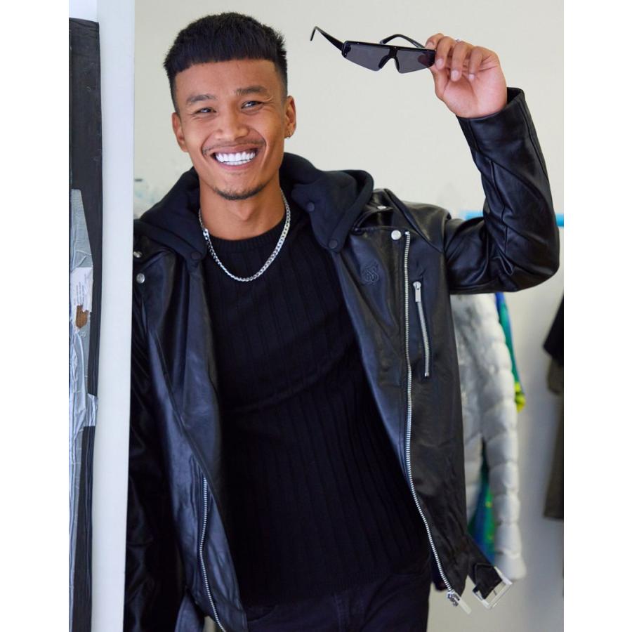シックシルク ジャケット ライダースジャケット メンズ Siksilk Pu Biker Jacket In Black エイソス Asos ブラック 黒 C Colors Kira 通販 Yahoo ショッピング