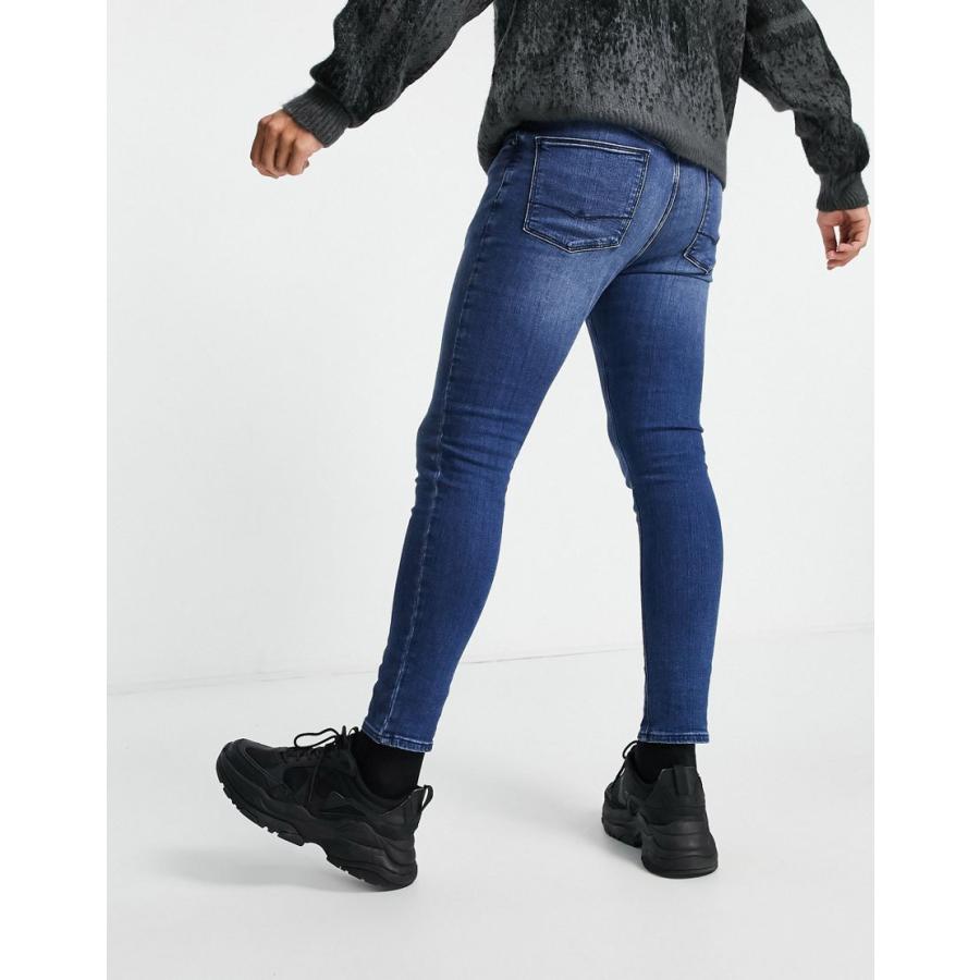 セール価格 公式 エイソス スキニー ジーンズ デニム スーパースキニー メンズ Asos Design Super Skinny Ankle Grazer Jeans In Mid Wash Blue エイソス Asos ブルー 青 C Colors Kira 通販 Yahoo ショッピング メーカー包装済