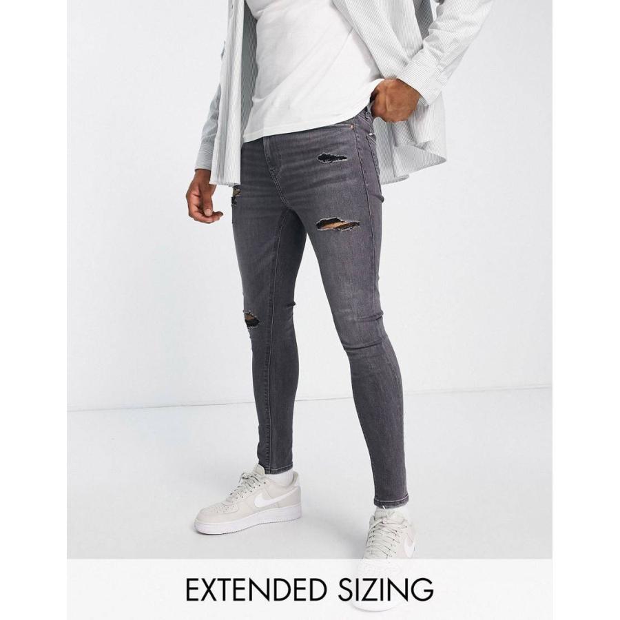 エイソス ジーンズ メンズ ASOS DESIGN spray on jeans with power stretch in washed