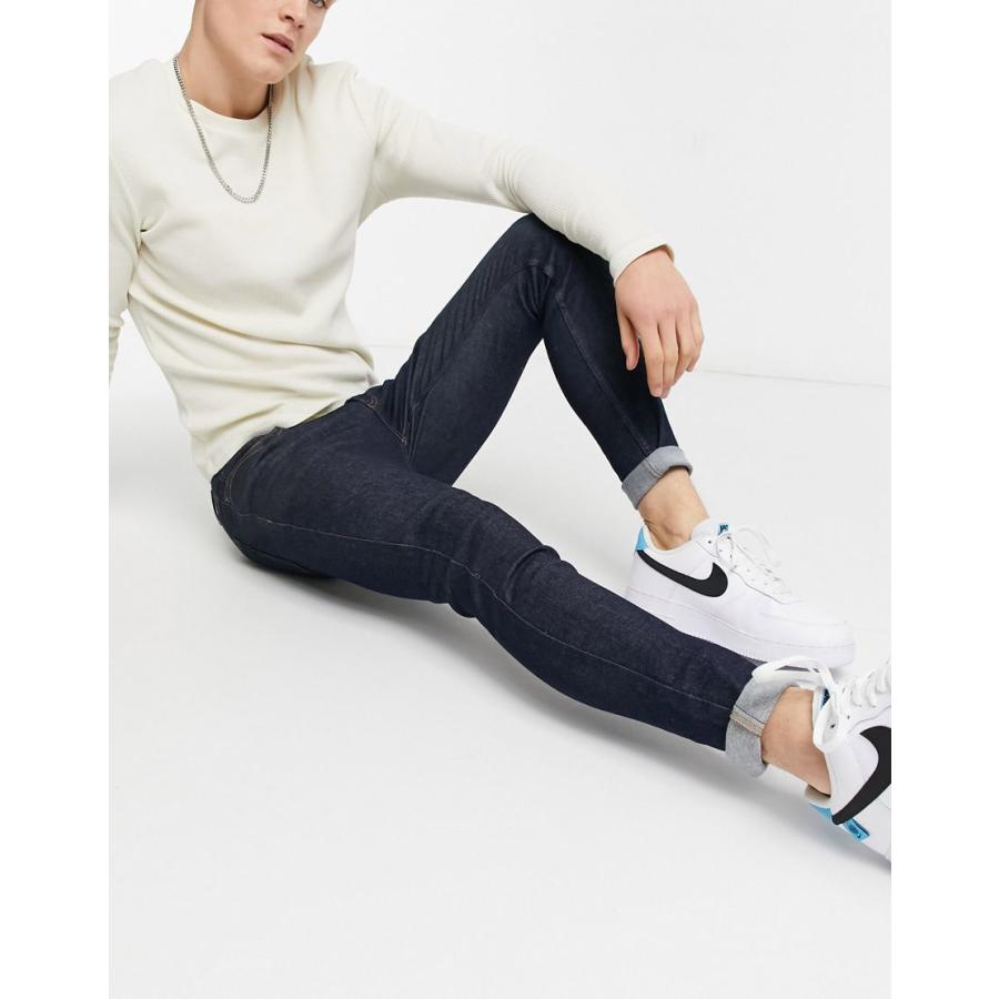 トップマン スキニー ジーンズ デニム スーパースキニー メンズ Topman Spray On Jeans In Raw Denim エイソス Asos ブルー 青 C Colors Kira 通販 Yahoo ショッピング