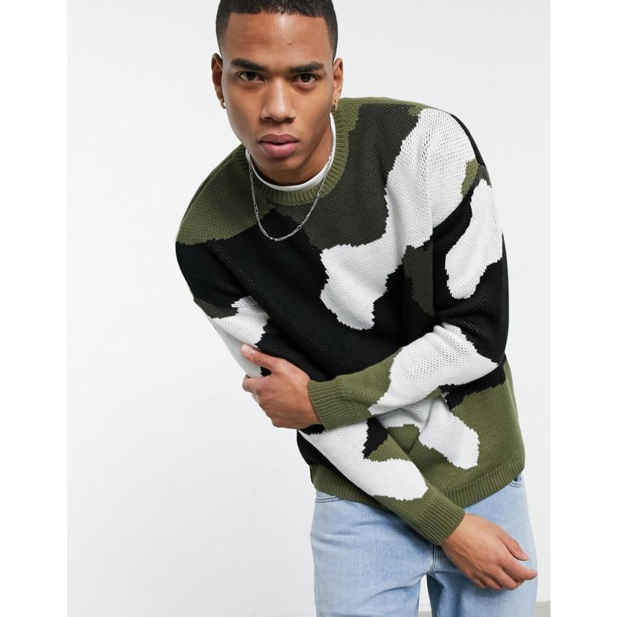 エイソス セーター メンズ Asos Design Textured Knit Jumper In Camo Design エイソス Asos グリーン 緑 C Colors Kira 通販 Yahoo ショッピング