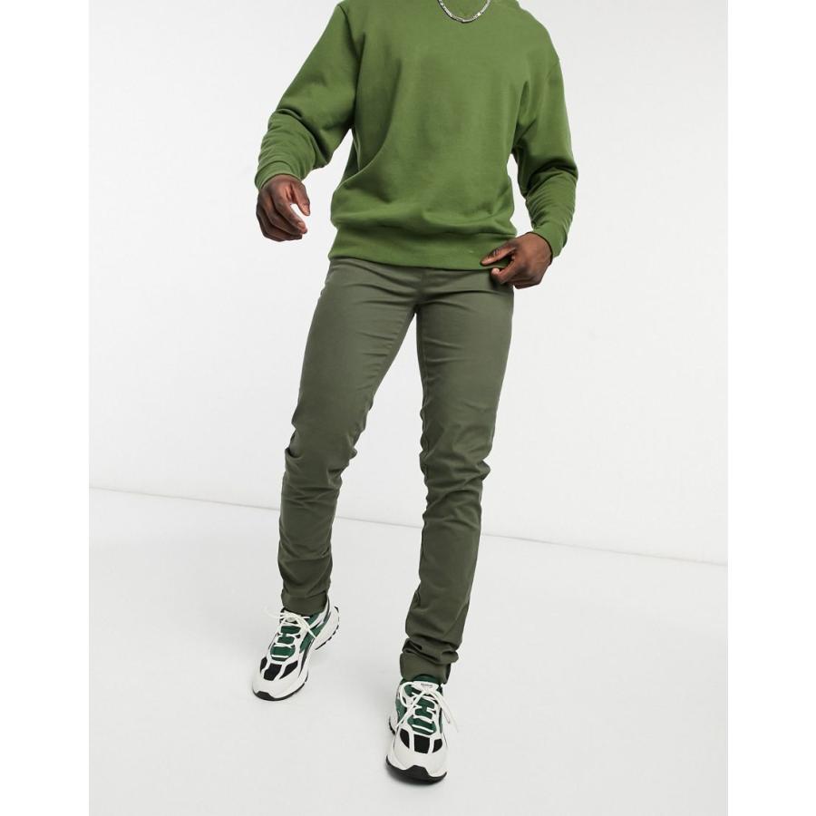 絶対一番安い エイソス チノパン ジーンズ デニム チノ メンズ Asos Design Skinny Chinos With Stacked Hem In Khaki エイソス Asos グリーン 緑 C Colors Kira 通販 Yahoo ショッピング 史上最も激安 Mercurytechnologies Mn Com