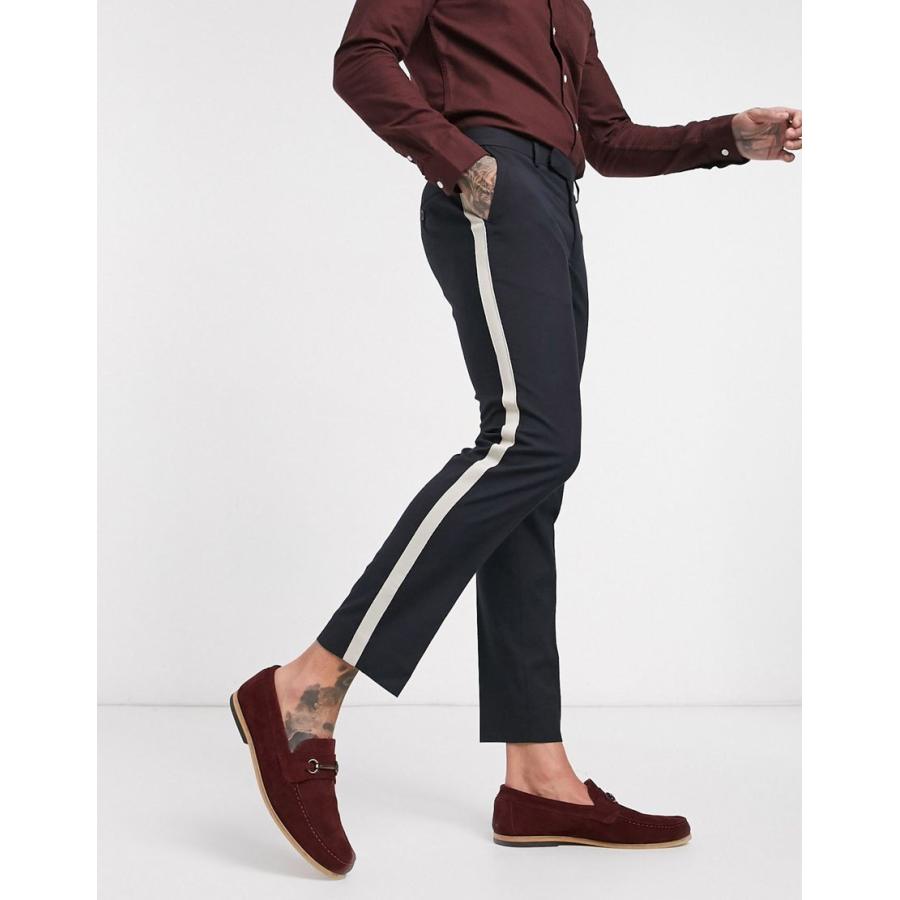 モスロンドン カーゴパンツ メンズ Moss London Trousers With Stone Side Stripe In Navy エイソス Asos マルチカラー Www Parselsorgu Com