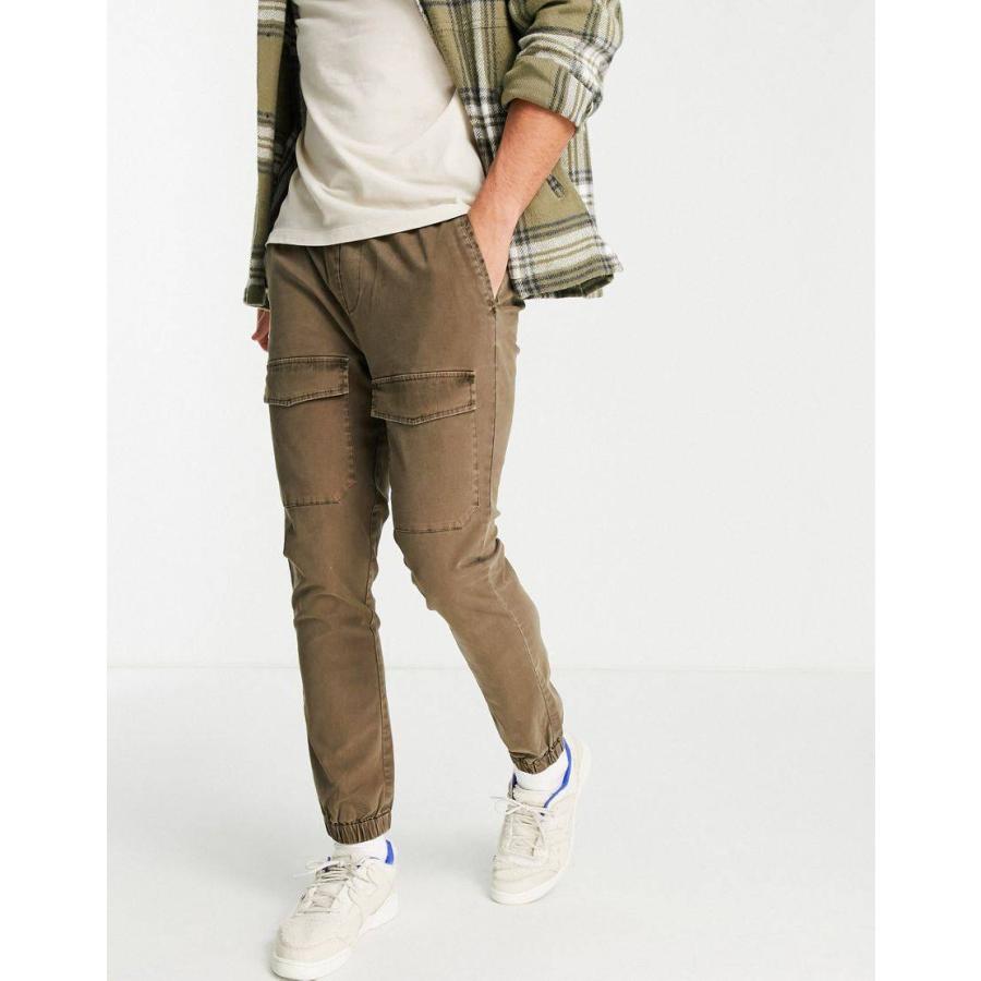 エイソス ASOS DESIGN メンズ brown skinny trousers in cargo
