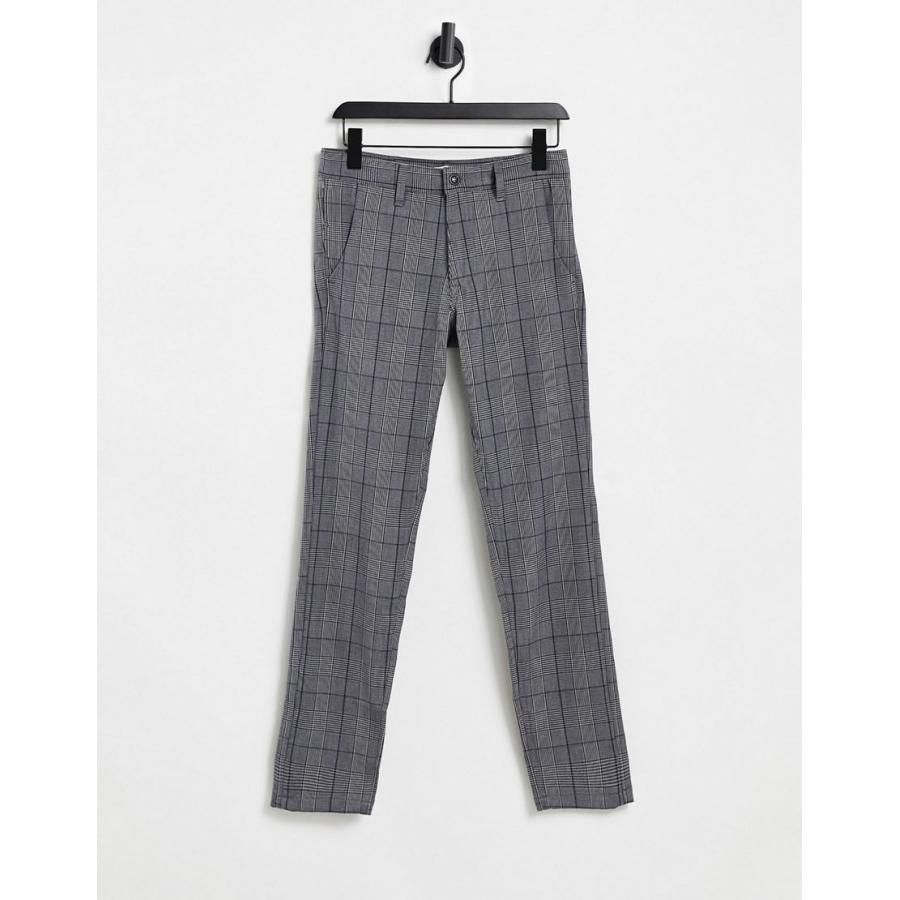 最終値下げ セレクテッド カーゴパンツ メンズ Selected Homme Stretch Jersey Smart Trousers In Slim Fit Grey Check エイソス Asos マルチカラー 上質で快適 Tellosystems Com
