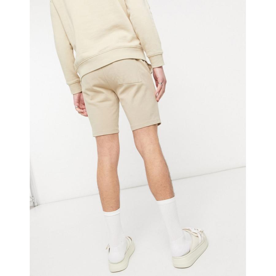 受賞店舗 エイソス デニム ハーフパンツ 短パン ショート ショーツ ハーフ パンツ メンズ Asos Design Co Ord Skinny Shorts In Beige Pique エイソス Asos 100 本物保証 Kpiss Fm