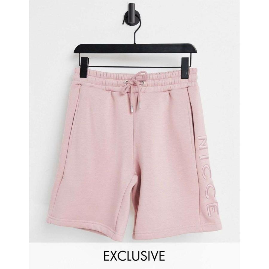ニッチェ デニム ハーフパンツ 短パン ショート ショーツ ハーフ パンツ メンズ Nicce Mercury Shorts In Soft Pink Exclusive At Asos エイソス Asos ピンク C Colors Kira 通販 Yahoo ショッピング