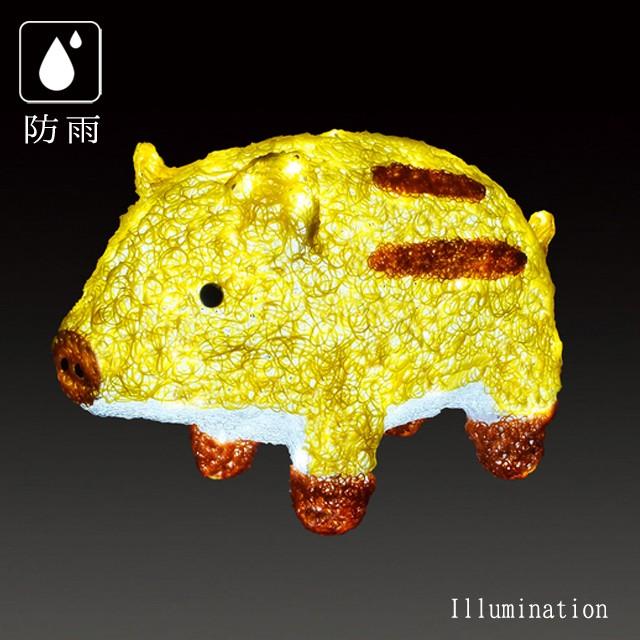 業務用 イルミネーション モチーフ ３D 屋外 防滴 LED クリスタルグロー 動物 干支 ウリボウ