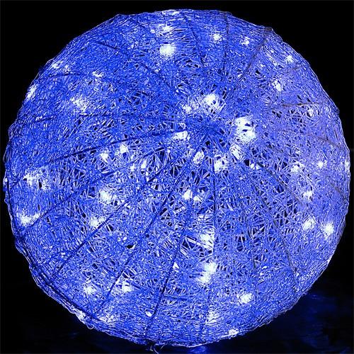 御役目用 照度 題材 ３Ｄ クリスマス 野外 防雨 LED クリスタルグローボール 青碧 大 屋外照明-住宅設備-クリスマスライト