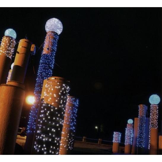 業務用　イルミネーション　モチーフ　３Ｄ　シャンパンゴールド　LED　屋外　クリスマス　クリスタルグローボール　防雨　大