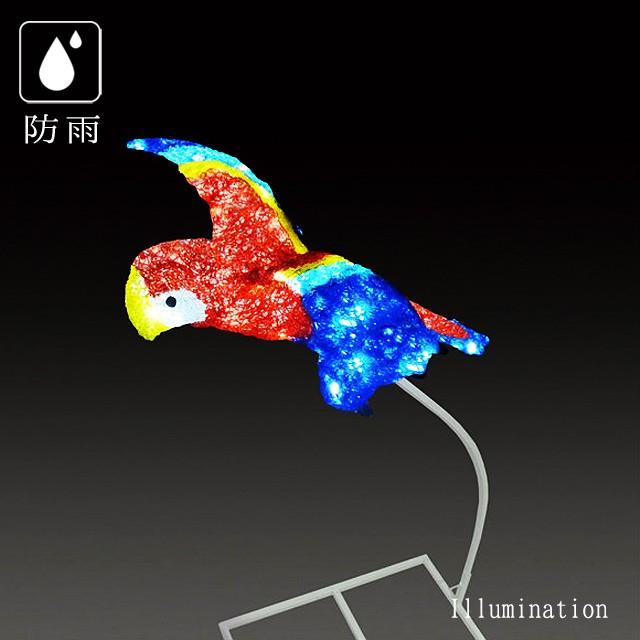 業務用 イルミネーション モチーフ ３D クリスマス 動物 鳥 屋外 防滴 LED クリスタルグロー フライングコンゴウの画像