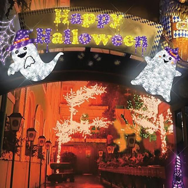 業務用 イルミネーション モチーフ 2D ハロウィン おばけ 屋外 防雨 LED クリスタルグロー 2D ゴースト Aの画像