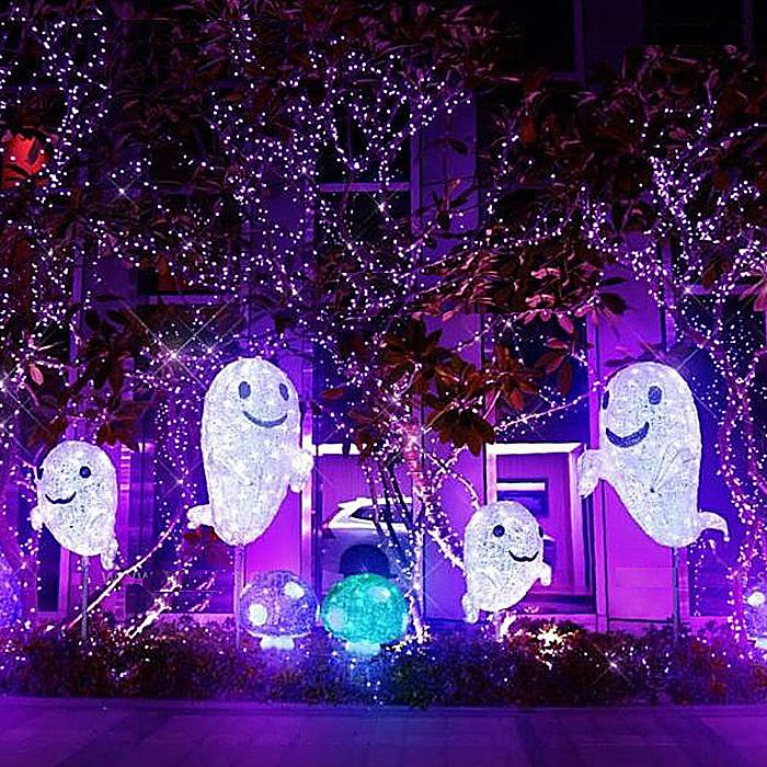 業務用 イルミネーション モチーフ 3D ハロウィン おばけ 屋外 防雨